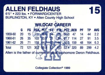 1989-90 Collegiate Collection Kentucky Wildcats #15 Allen Feldhaus Back