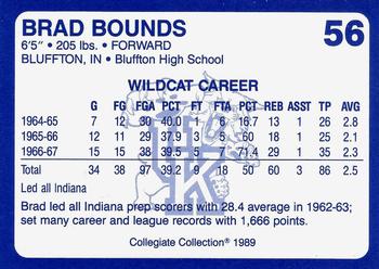 1989-90 Collegiate Collection Kentucky Wildcats #56 Brad Bounds Back