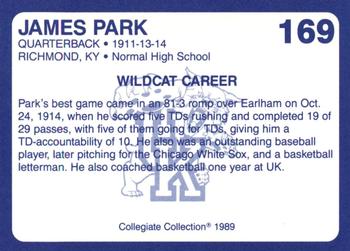 1989-90 Collegiate Collection Kentucky Wildcats #169 James Park Back