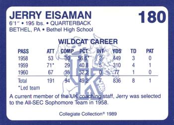 1989-90 Collegiate Collection Kentucky Wildcats #180 Jerry Eisaman Back