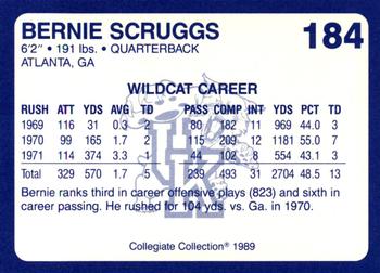 1989-90 Collegiate Collection Kentucky Wildcats #184 Bernie Scruggs Back