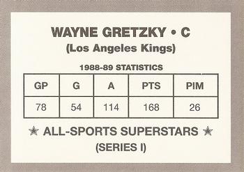 1989-90 All-Sports Superstars Series 1-4 (unlicensed) #NNO Wayne Gretzky Back