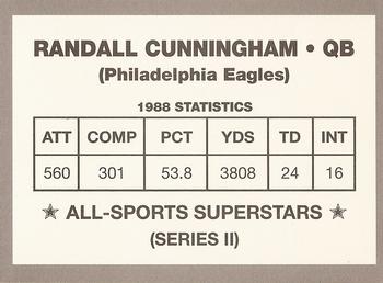 1989-90 All-Sports Superstars Series 1-4 (unlicensed) #NNO Randall Cunningham Back