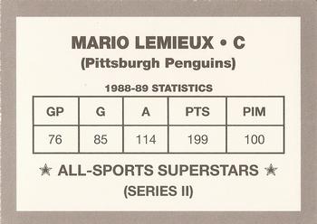 1989-90 All-Sports Superstars Series 1-4 (unlicensed) #NNO Mario Lemieux Back