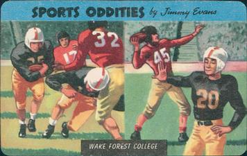 1954 Quaker Oats Sports Oddities #6 Wake Forest College Front