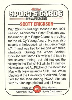 1991 Allan Kaye's Sports Cards News Magazine - Standard-Sized 1992 #84 Ramon Martinez Back