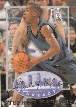 1997-98 Score Board Autographed Collection - Strongbox #9 Stephon Marbury Front