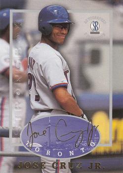 1997-98 Score Board Autographed Collection - Strongbox #28 Jose Cruz Jr. Front