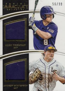 2015 Panini Immaculate Collection Collegiate - Combos #21 Andrew Stevenson / Alex Bregman Front