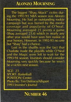 1993 The Investor's Journal #46 Alonzo Mourning Back