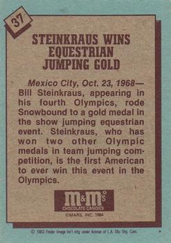 1983-84 Topps M&M's Olympic Heroes #37 Bill Steinkraus Back