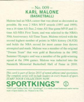 2015 Leaf Sportkings #9 Karl Malone Back