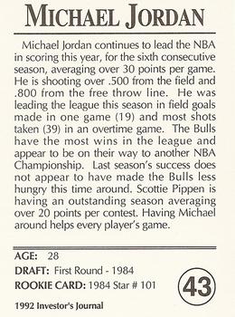 1992 Investor's Journal #43 Michael Jordan Back