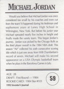 1992 Investor's Journal #59 Michael Jordan Back