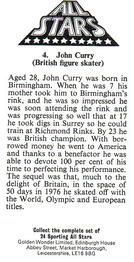 1979 Golden Wonder Sporting All Stars #4 John Curry Back