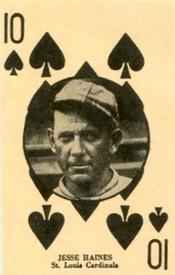 1927 Playing Card (W560) Reprint #NNO Jesse Haines Front