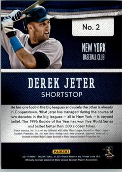 2014 Panini The National Convention #2 Derek Jeter Back