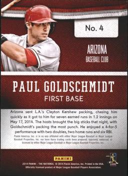 2014 Panini The National Convention #4 Paul Goldschmidt Back