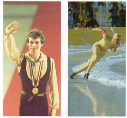 1992 Brooke Bond Olympic Challenge (Double Cards) #7-8 Eric Heiden / John Curry Front