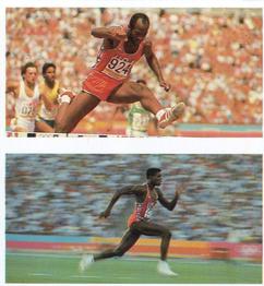 1992 Brooke Bond Olympic Challenge (Double Cards) #19-20 Carl Lewis / Ed Moses Front