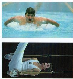 1992 Brooke Bond Olympic Challenge (Double Cards) #25-26 Alexandr Dityatin / Mark Spitz Front