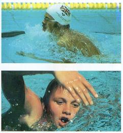 1992 Brooke Bond Olympic Challenge (Double Cards) #27-28 Shane Gould / David Wilkie Front