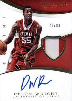 2015 Panini Immaculate Collection Collegiate - Basketball Patch Autographs #360 Delon Wright Front