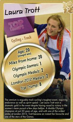 2012 Top Trumps Gold 30 Legends of London 2012 #NNO Laura Trott Front