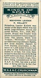 1939 Churchman's Kings of Speed #4 Robert Kellett Back
