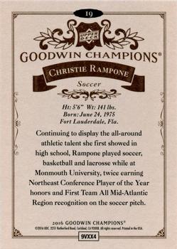 2016 Upper Deck Goodwin Champions #19 Christie Rampone Back