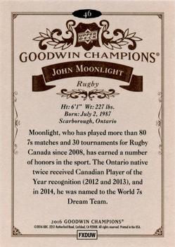 2016 Upper Deck Goodwin Champions #46 John Moonlight Back