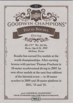 2016 Upper Deck Goodwin Champions #77 David Boudia Back