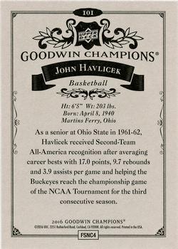 2016 Upper Deck Goodwin Champions #101 John Havlicek Back