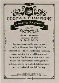 2016 Upper Deck Goodwin Champions #111 Christie Rampone Back