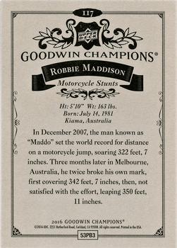 2016 Upper Deck Goodwin Champions #117 Robbie Maddison Back