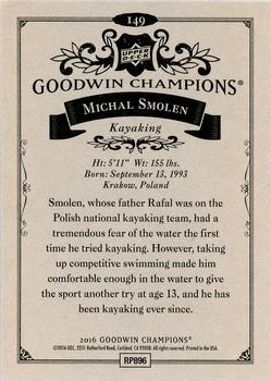 2016 Upper Deck Goodwin Champions #149 Michal Smolen Back