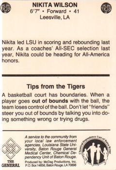 1985-86 LSU Tigers #15 Nikita Wilson Back
