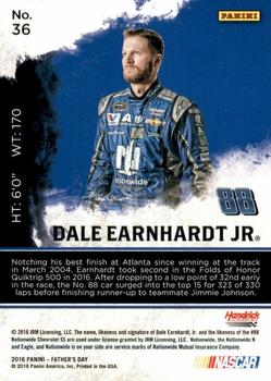 2016 Panini Father's Day - Cracked Ice #36 Dale Earnhardt Jr. Back