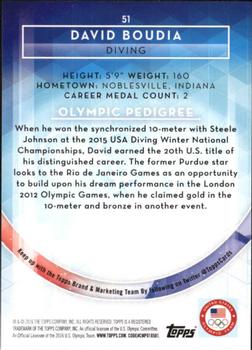 2016 Topps U.S. Olympic & Paralympic Team Hopefuls - Silver #51 David Boudia Back