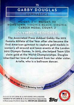 2016 Topps U.S. Olympic & Paralympic Team Hopefuls - Gold #75 Gabby Douglas Back