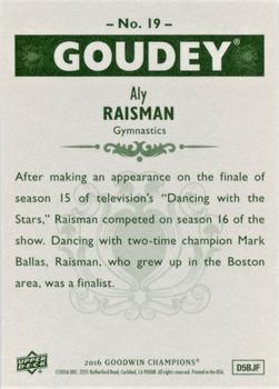 2016 Upper Deck Goodwin Champions - Goudey #19 Aly Raisman Back