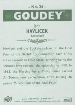 2016 Upper Deck Goodwin Champions - Goudey #26 John Havlicek Back