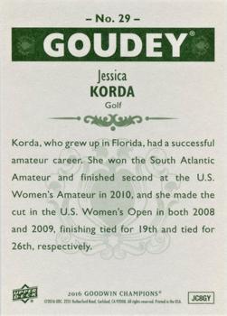 2016 Upper Deck Goodwin Champions - Goudey #29 Jessica Korda Back