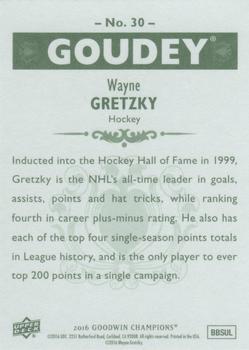 2016 Upper Deck Goodwin Champions - Goudey #30 Wayne Gretzky Back