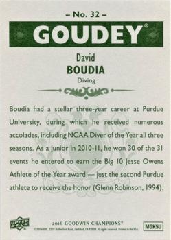 2016 Upper Deck Goodwin Champions - Goudey #32 David Boudia Back
