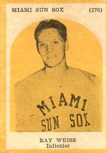 1946-47 Propagandas Montiel Los Reyes del Deporte (Cuba) #176 Ray Weiss Front