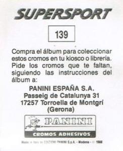 1987-88 Panini Supersport Spanish Stickers #139 Alain Prost Back