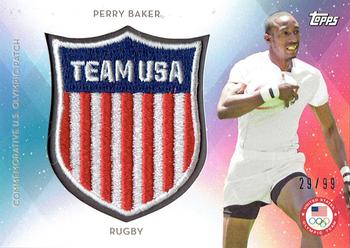 2016 Topps U.S. Olympic & Paralympic Team Hopefuls - Crest Patches #USTC-PB Perry Baker Front