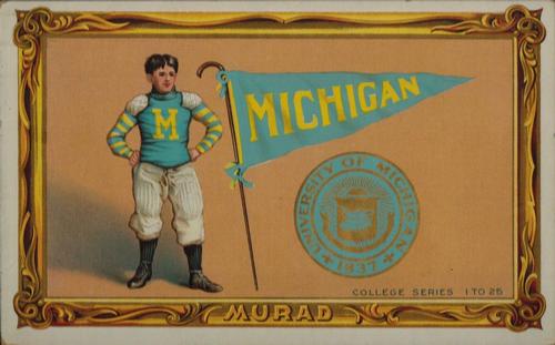 1910 Murad Cigarettes Cabinets (T6) #18 Michigan Front
