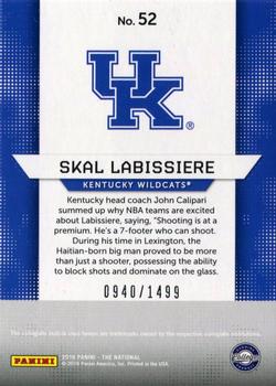 2016 Panini The National #52 Skal Labissiere Back